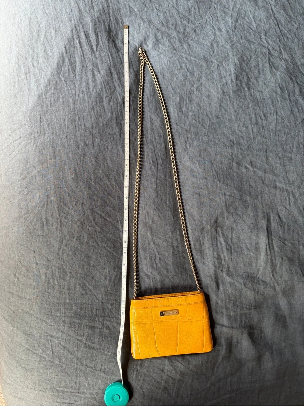 kate spade Yellow Croc-Embossed Chain Crossbody Bag